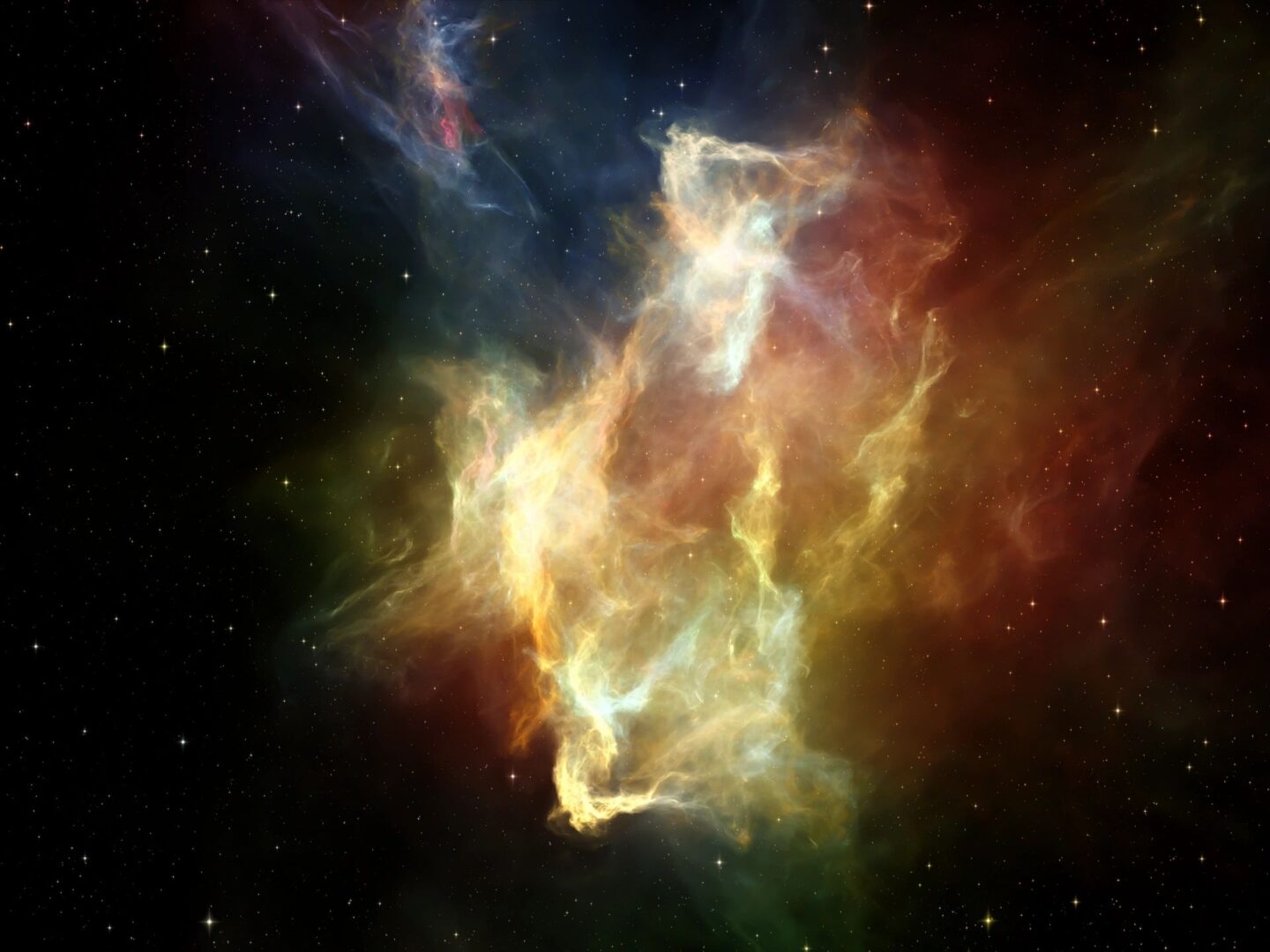 A picture of the nebula in space.